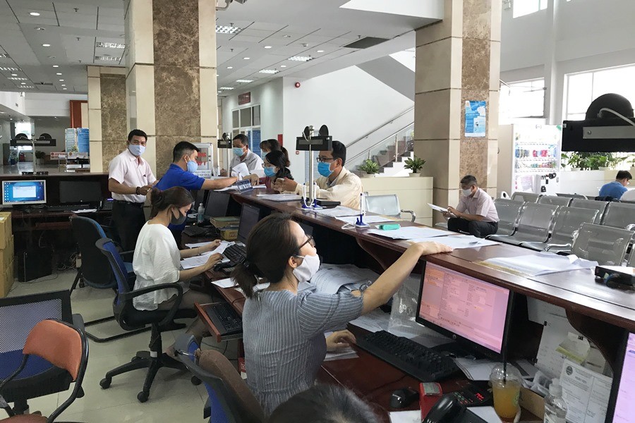 Kê khai Kl99kl hiện đang mở tại Cục Thuế TP. Hồ Chí Minh. Ảnh Đỗ Doãn