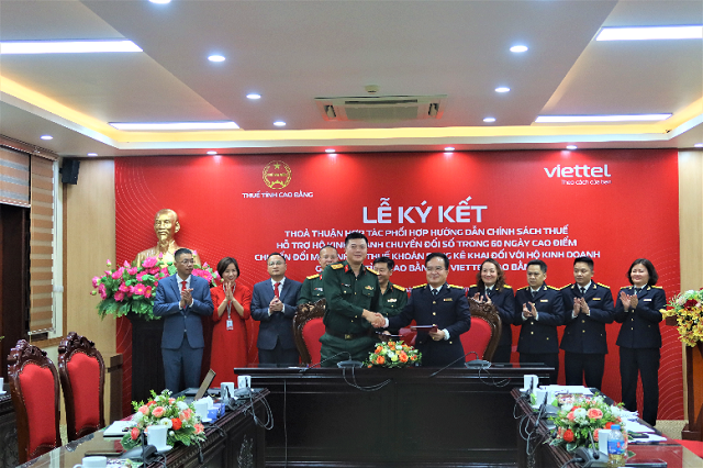 Thuế tỉnh Cao Bằng và Viettel phối hợp hướng dẫn chính sách thuế, hỗ trợ hộ KL99 com tặng +199k chuyển đổi số