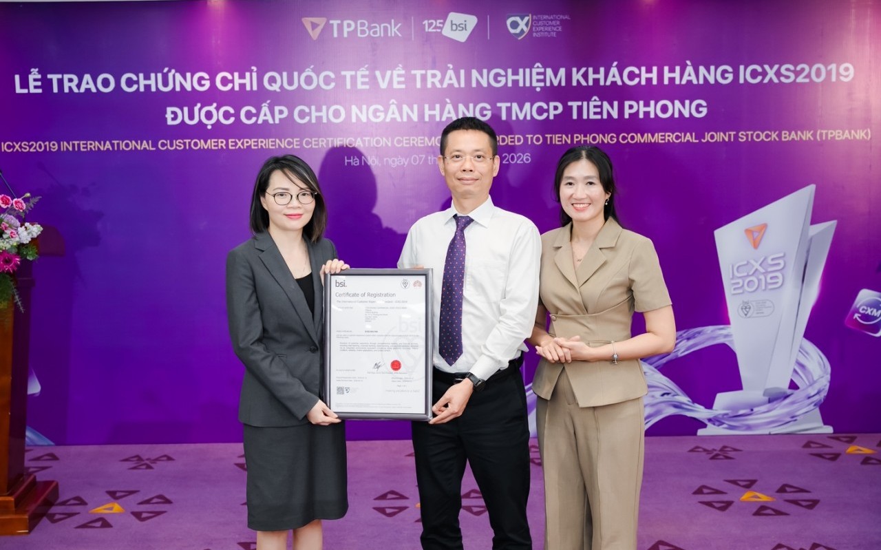 TPBank đạt chuẩn quốc tế ICXS2019 về trải nghiệm khách hàng
