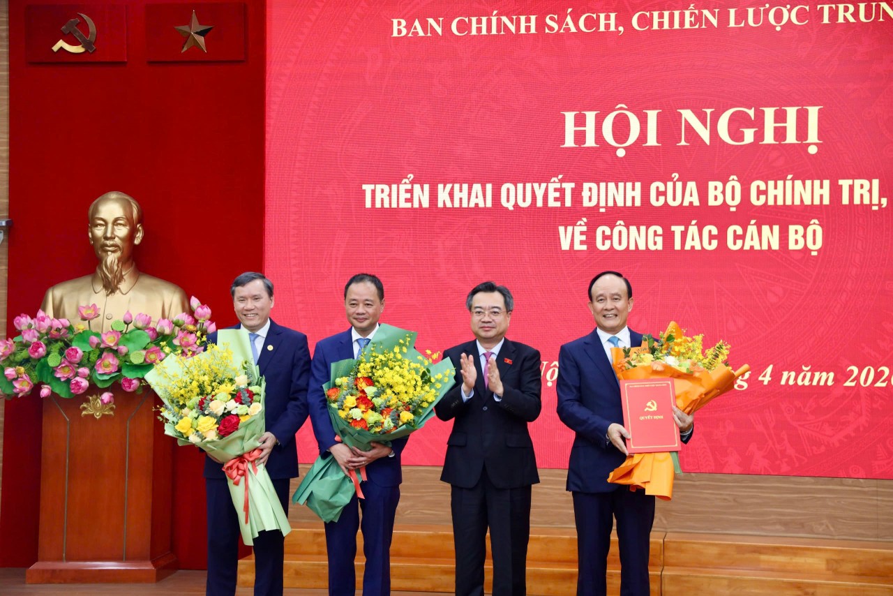 Bổ nhiệm, phân công 3 Phó Trưởng Ban Chính sách, chiến lược Trung ương
