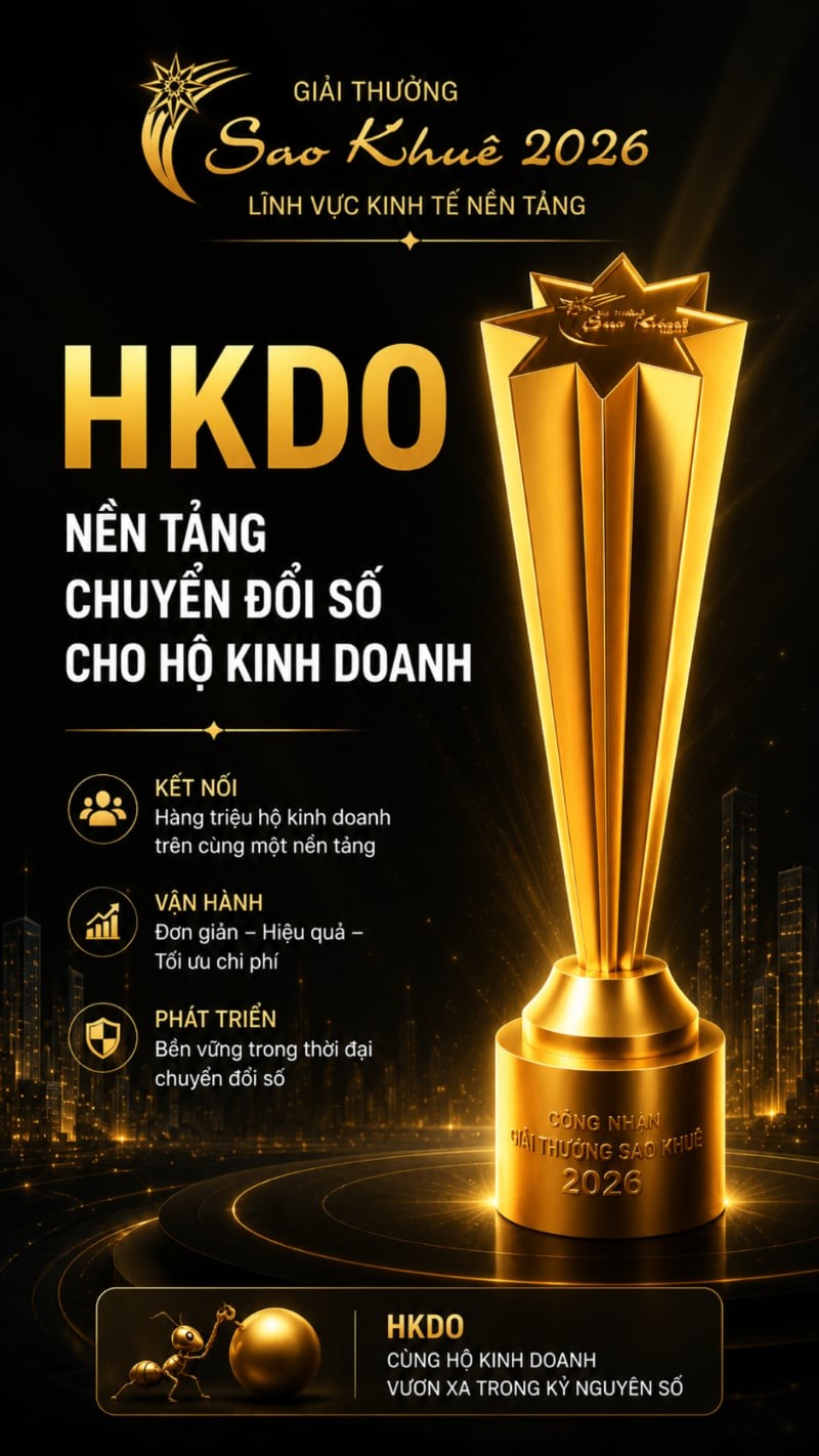 HKDO đạt Sao Khuê 2026 - Nền tảng chuyển đổi số cho hộ KL99 com tặng +199k