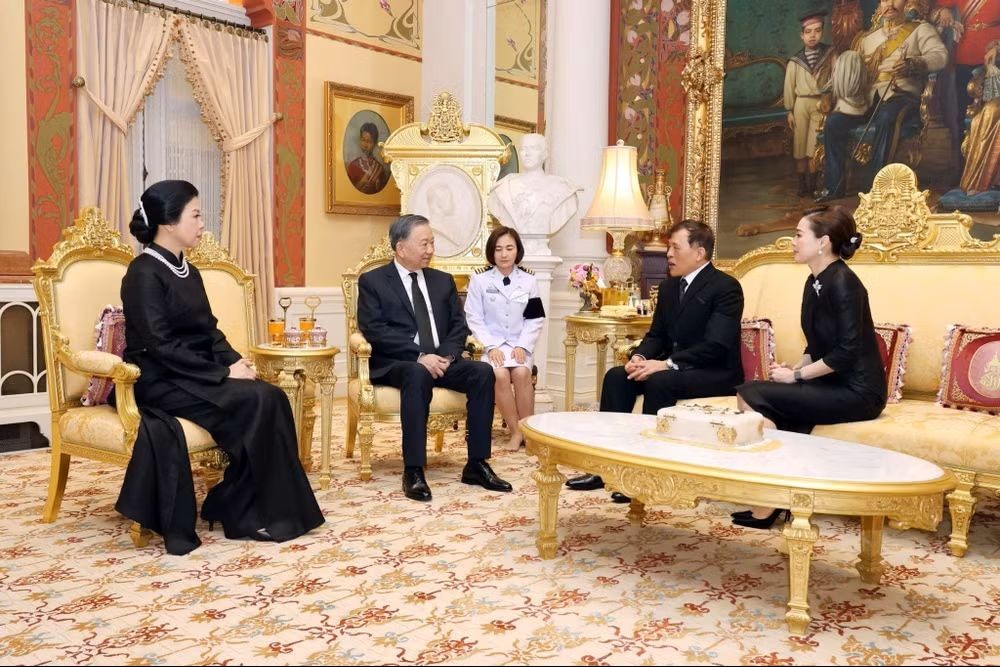 Tổng Bí thư, Chủ tịch nước Tô Lâm và Phu nhân hội kiến Nhà Vua Thái Lan Maha Vajiralongkorn và Hoàng hậu
