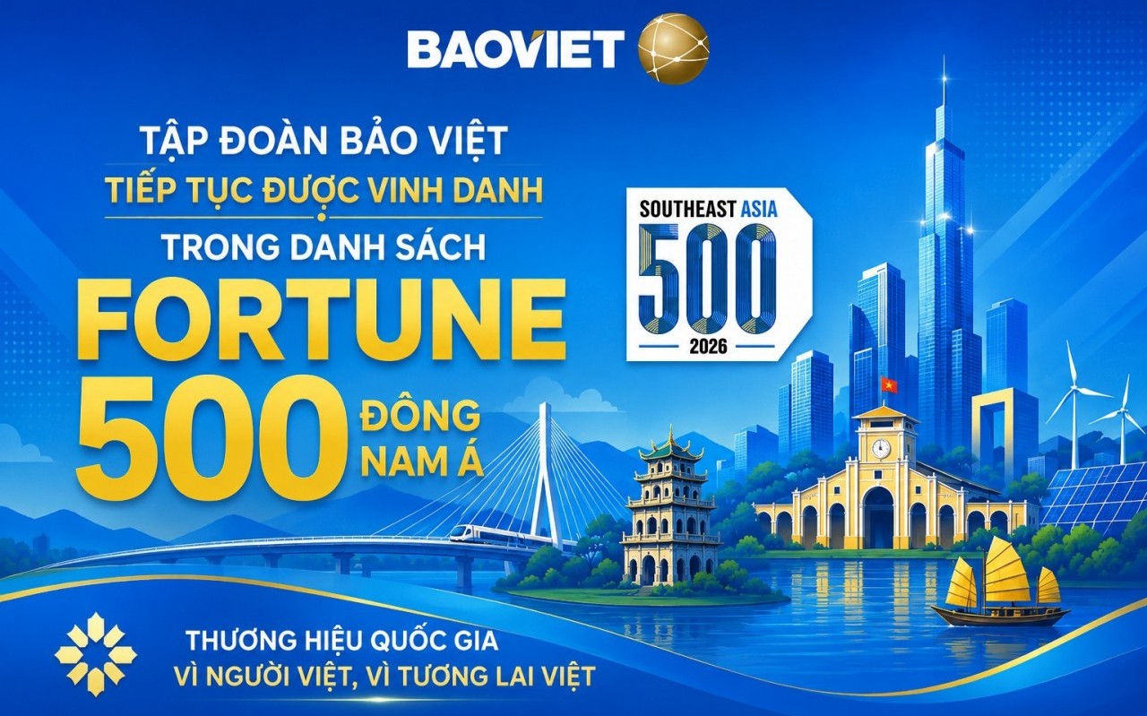 Tập đoàn Bảo Việt tiếp tục được vinh danh trong danh sách Fortune 500 Đông Nam Á