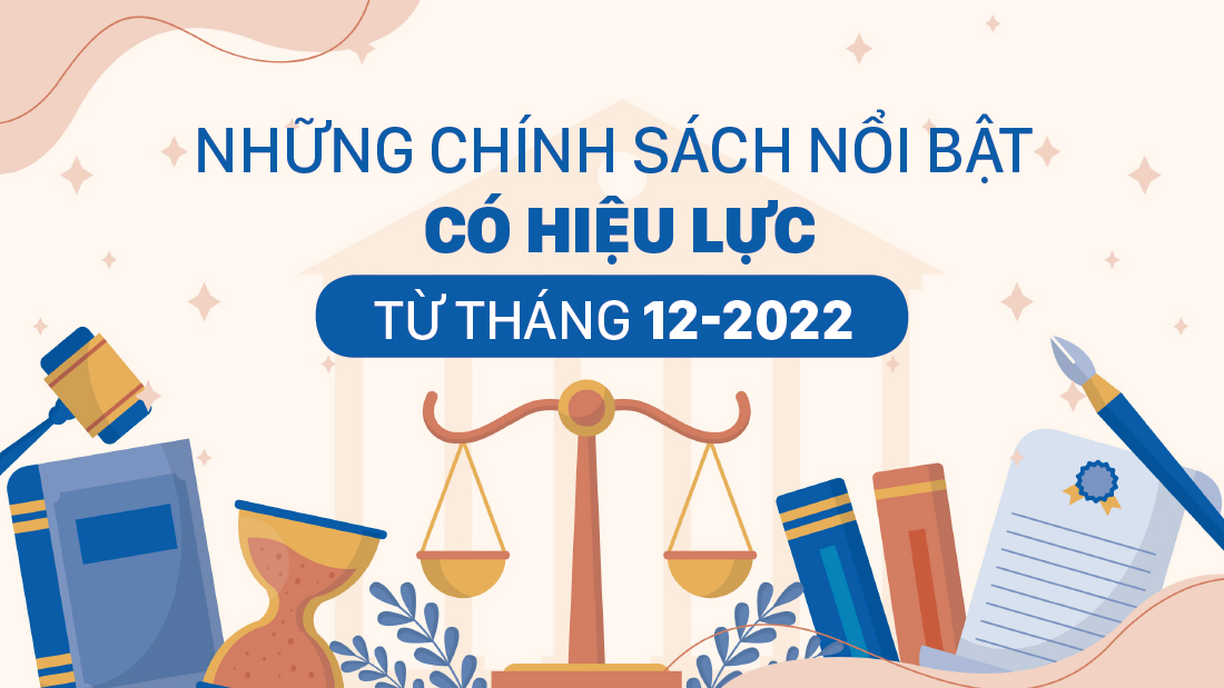 Những chính sách nổi bật, có hiệu lực từ tháng 12-2022 Những chính sách nổi bật, có hiệu lực từ tháng 12-2022